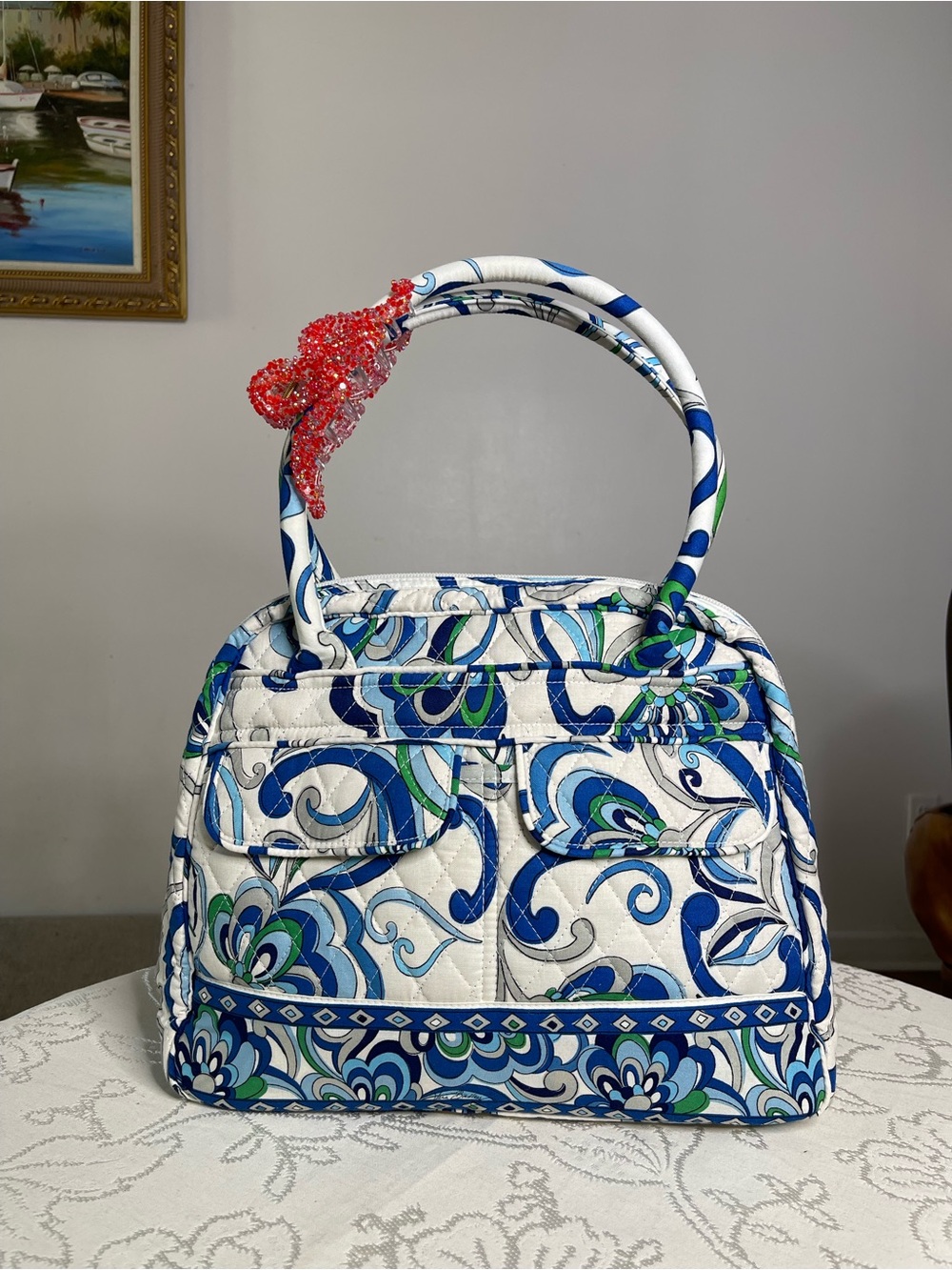 🌊 VINTAGE VERA BRADLEY CARGO SATCHEL BAG 🌊